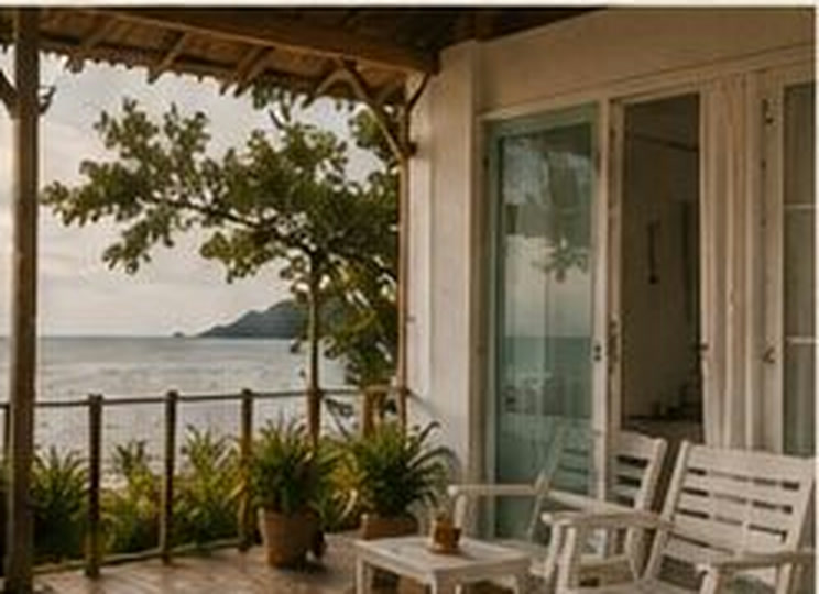 Sea-facing veranda at Malambo